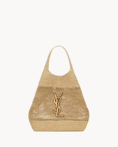 ysl icare raffia bag.